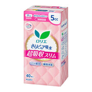 Kao Laurier Sara Pure Water Absorption Super Absorbent Slim 5cc 40 Sheets