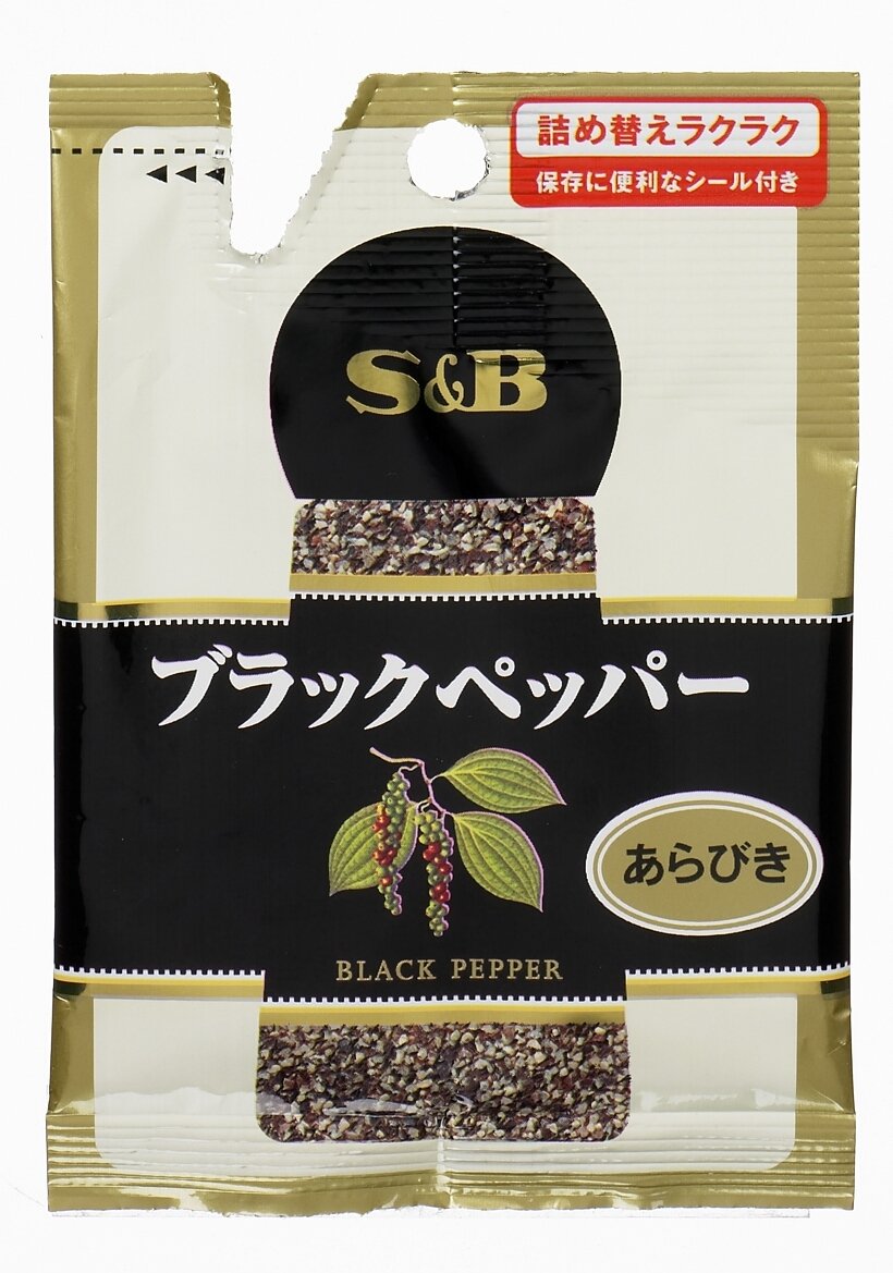 Tiêu đen túi S&B (Arabiki) 14g x 10 miếng