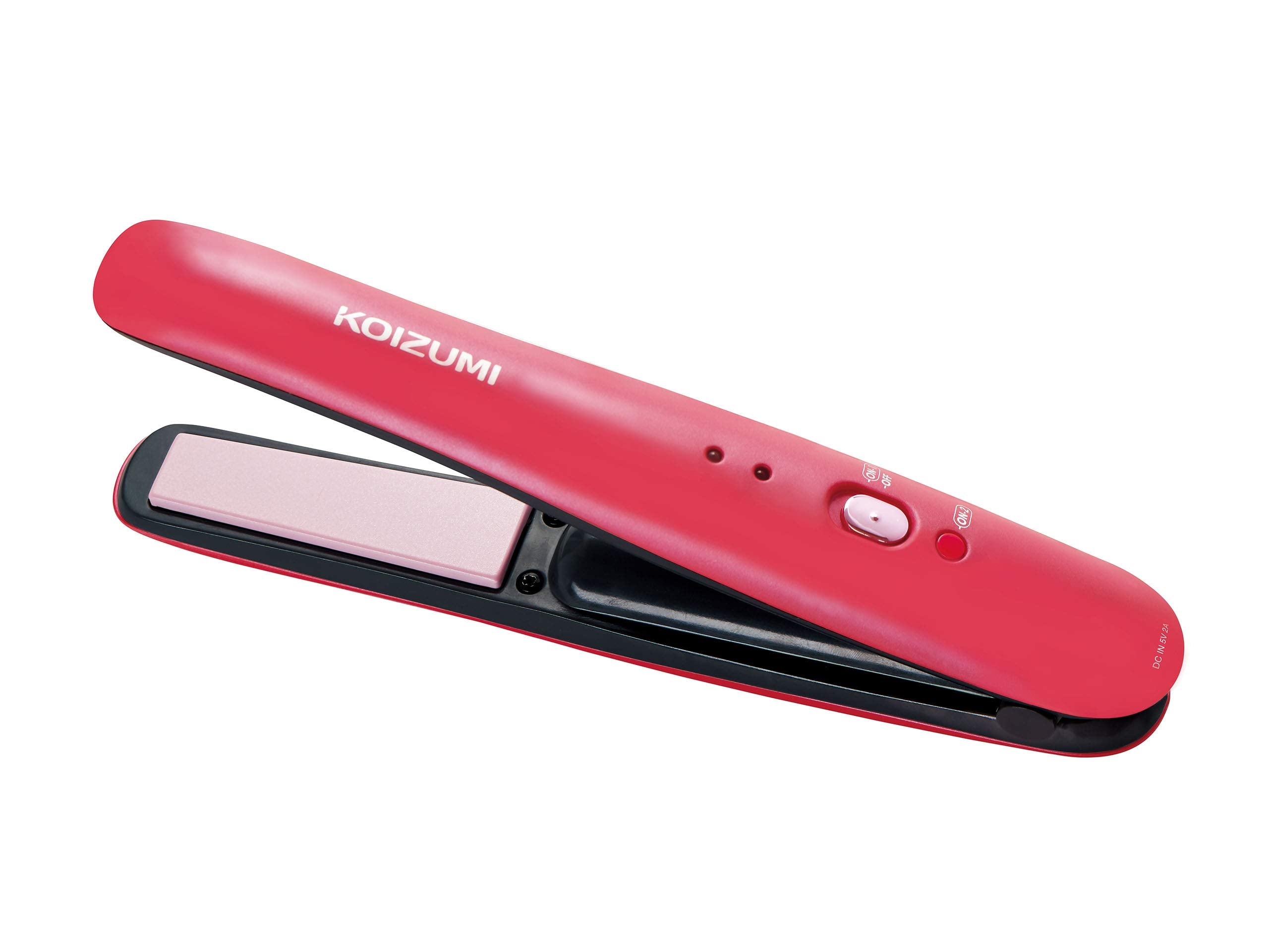 Koizumi Hair Iron Straight Cordless Compatible with Overseas Micro USB Compatible Pink KHS-8620/P