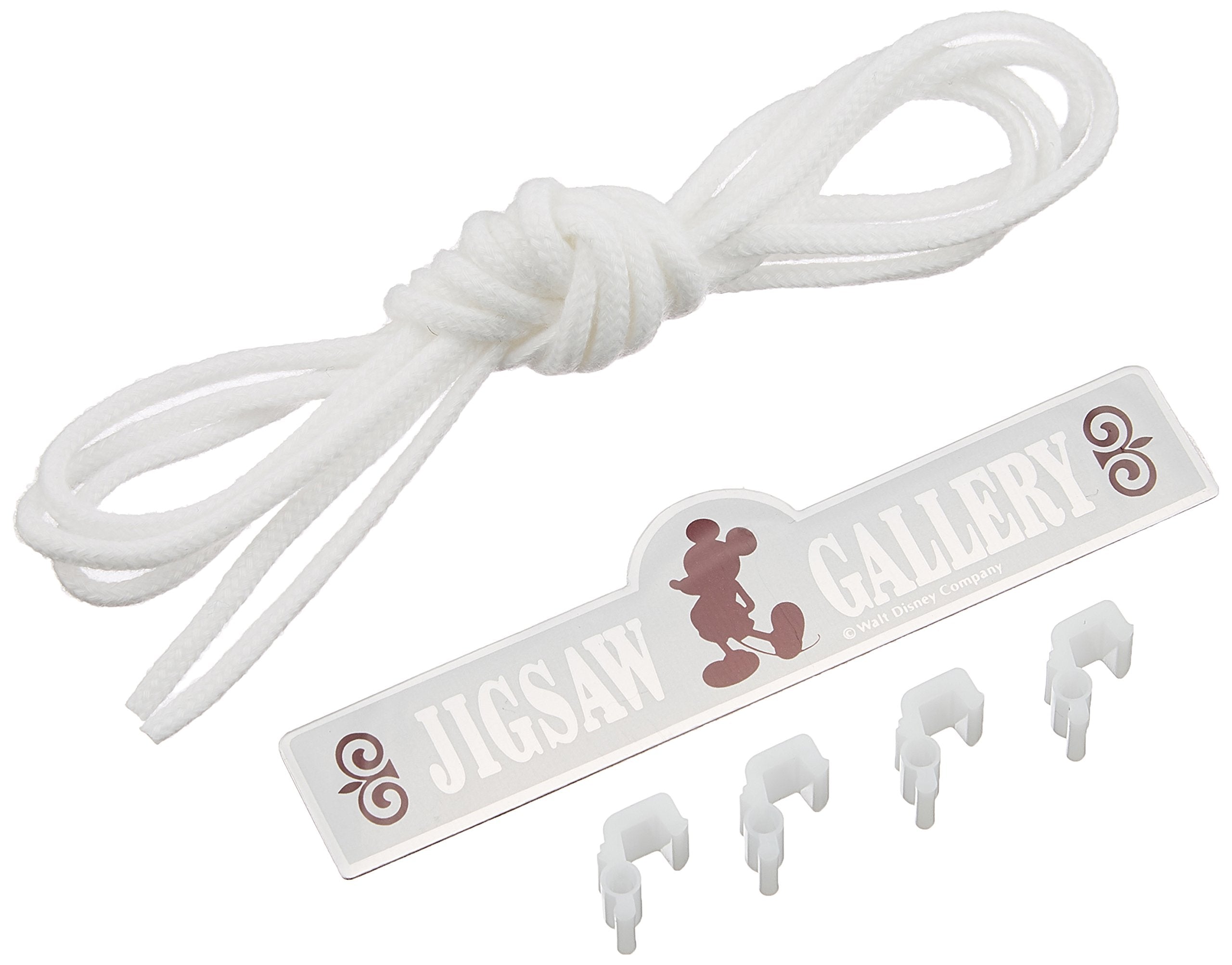 Tenyo [Made in Japan] Aluminum puzzle frame Disney exclusive safety panel for 300 pieces White (30.5x43cm) One-touch front opening method with locking function Mickey emblem plate hanging string hook included