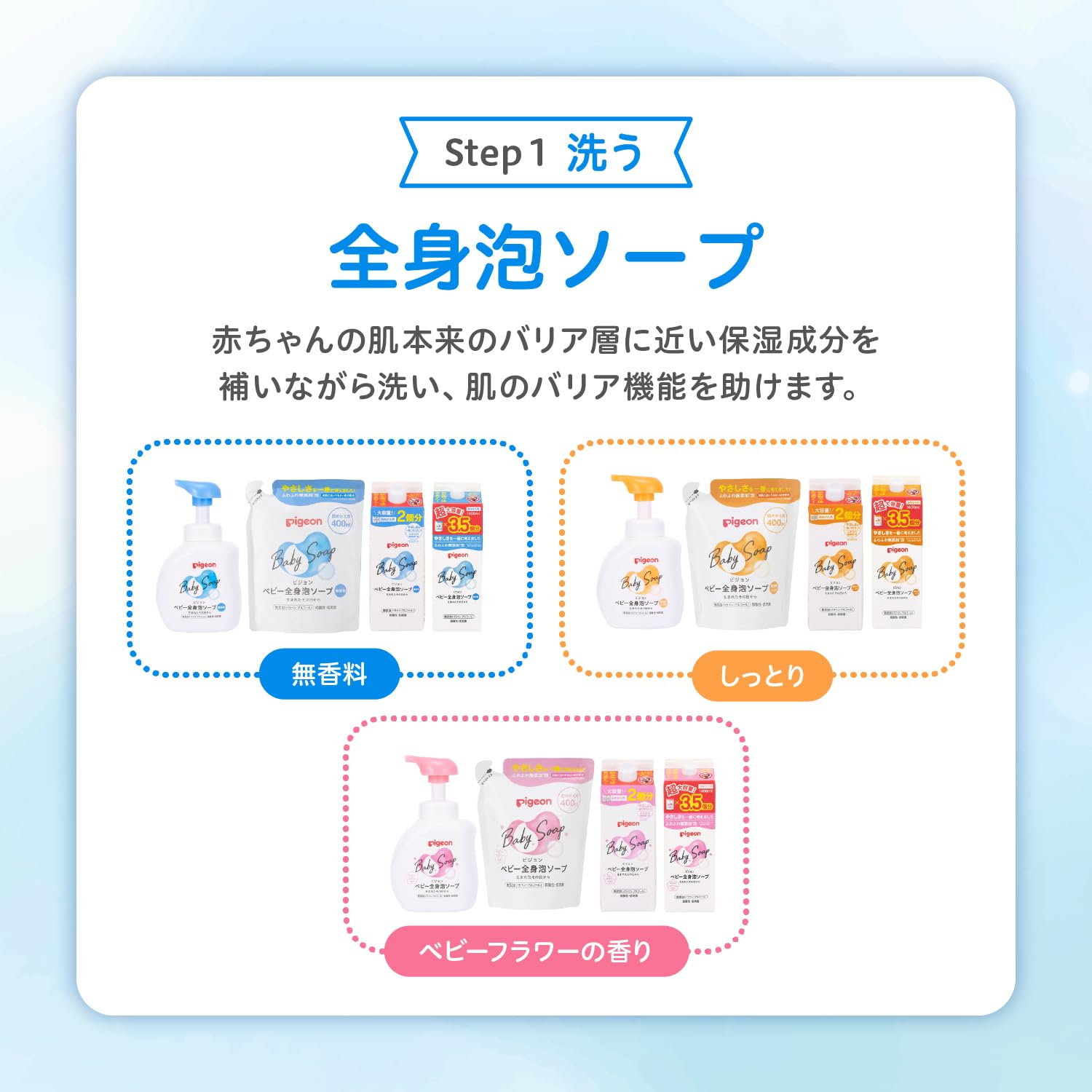 Pigeon Baby Full Body Foaming Soap Refill 2 times 800ml