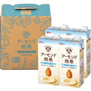 杏仁功效 无糖 1000ml x 4 瓶 江崎格力高 可常温保存 维生素 E 膳食纤维 杏仁奶