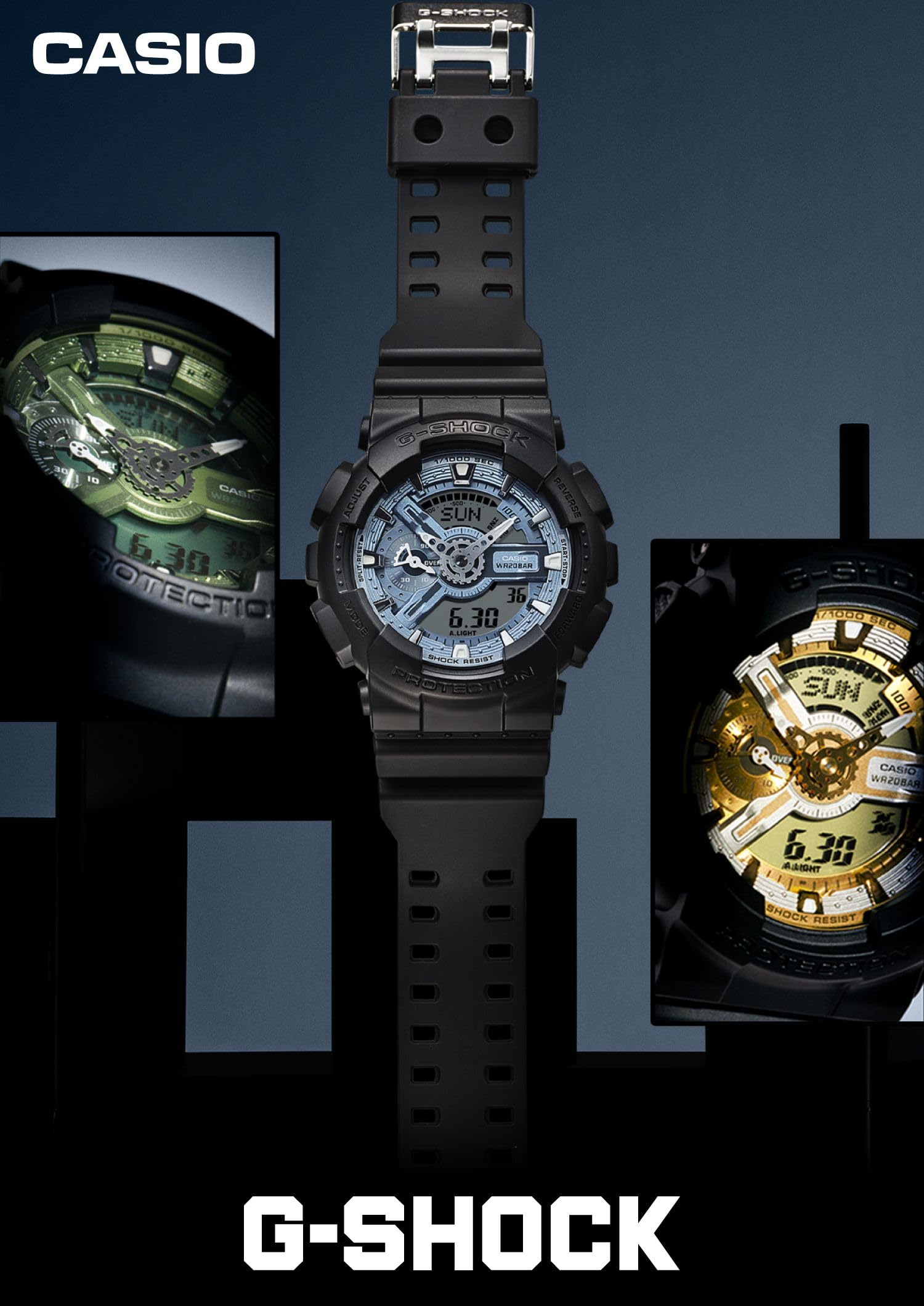 [Casio] G-Shock Watch [Domestic Genuine Product] Metallic Color Dial Series GA-110CD-1A3JF Men's Black