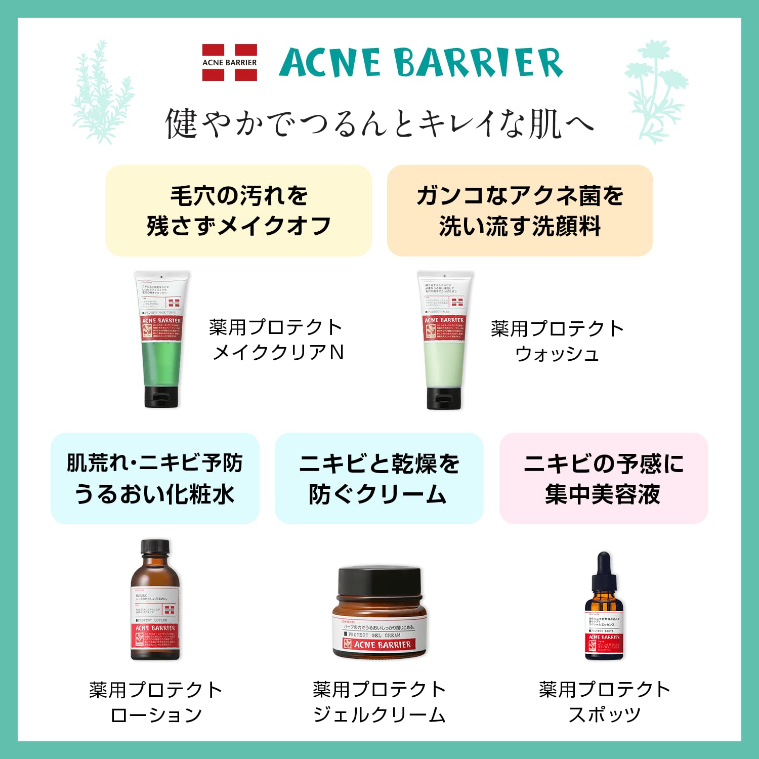 Acne Barrier Medicated Protect Spots Adult Acne Mask Rough Prevention Herb Tea Tree Quasi-drug Serum 30mL