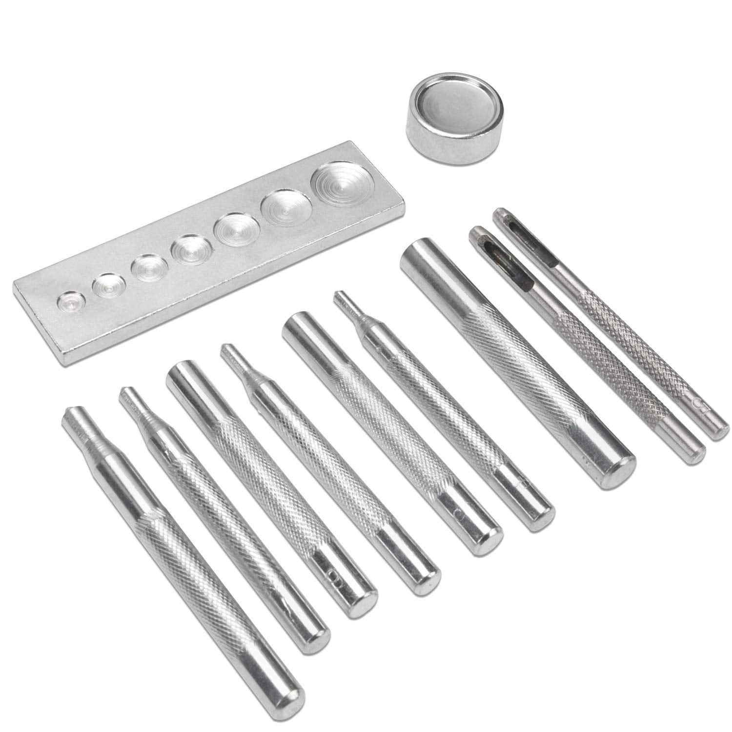 [Y Yakuni Tatsu] Leather Craft Hook Tool, 11 Piece Set, Grommet, All-Purpose Hitting Table, Riveting Tool, Leathercraft Tool, Tool
