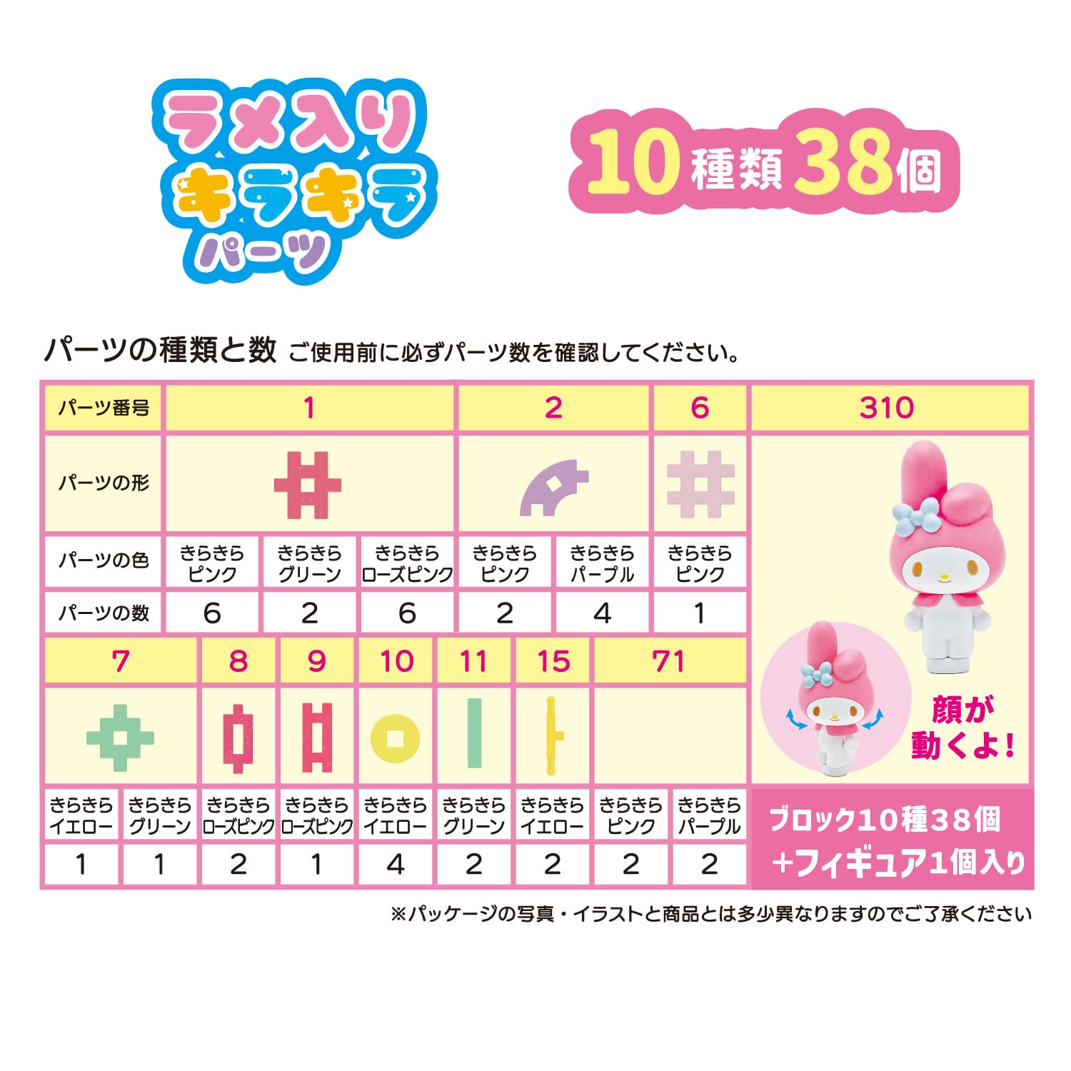 Gakken New Block My Melody Outing Bag (Target Age: 3 years old and above) Sanrio Blocks 10 Types 38 Parts 1 Figure 83091