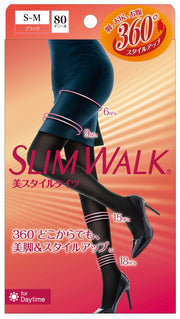 Compression Tights Slim Walk Beautiful Style Tights Women's Black S-M Compression Warm