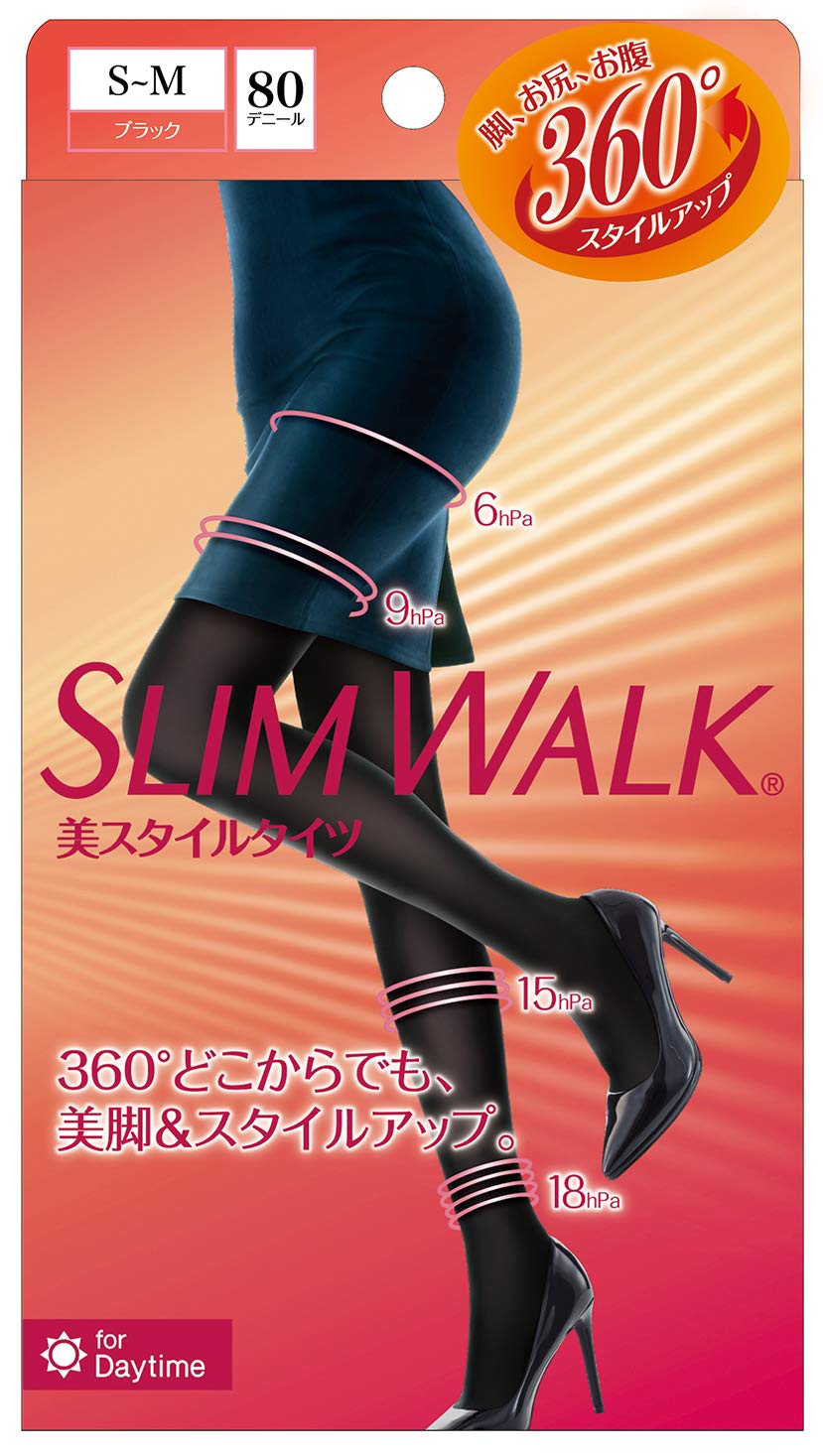 Compression Tights Slim Walk Beautiful Style Tights Women's Black S-M Compression Warm