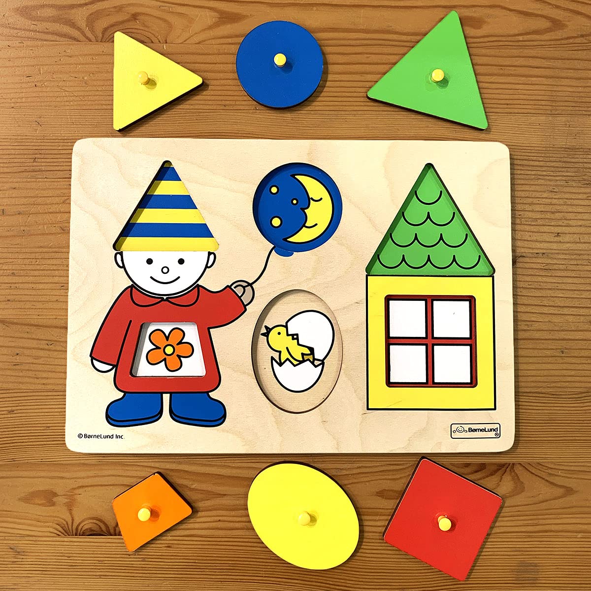 BorneLund Original First Shape Puzzle [6 pieces] Around 2 years old HY711890