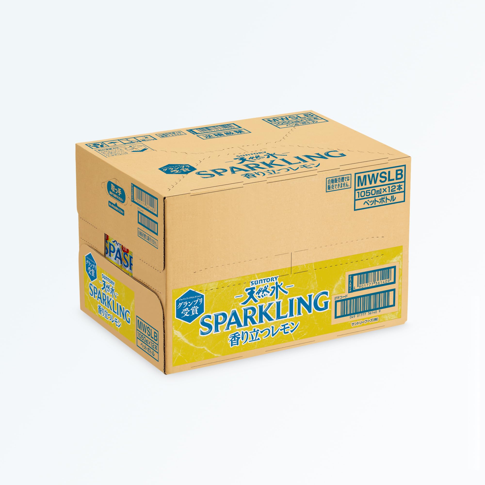 [Carbonated water] Suntory natural water sparkling lemon strong carbonated 1050ml x 12 bottles
