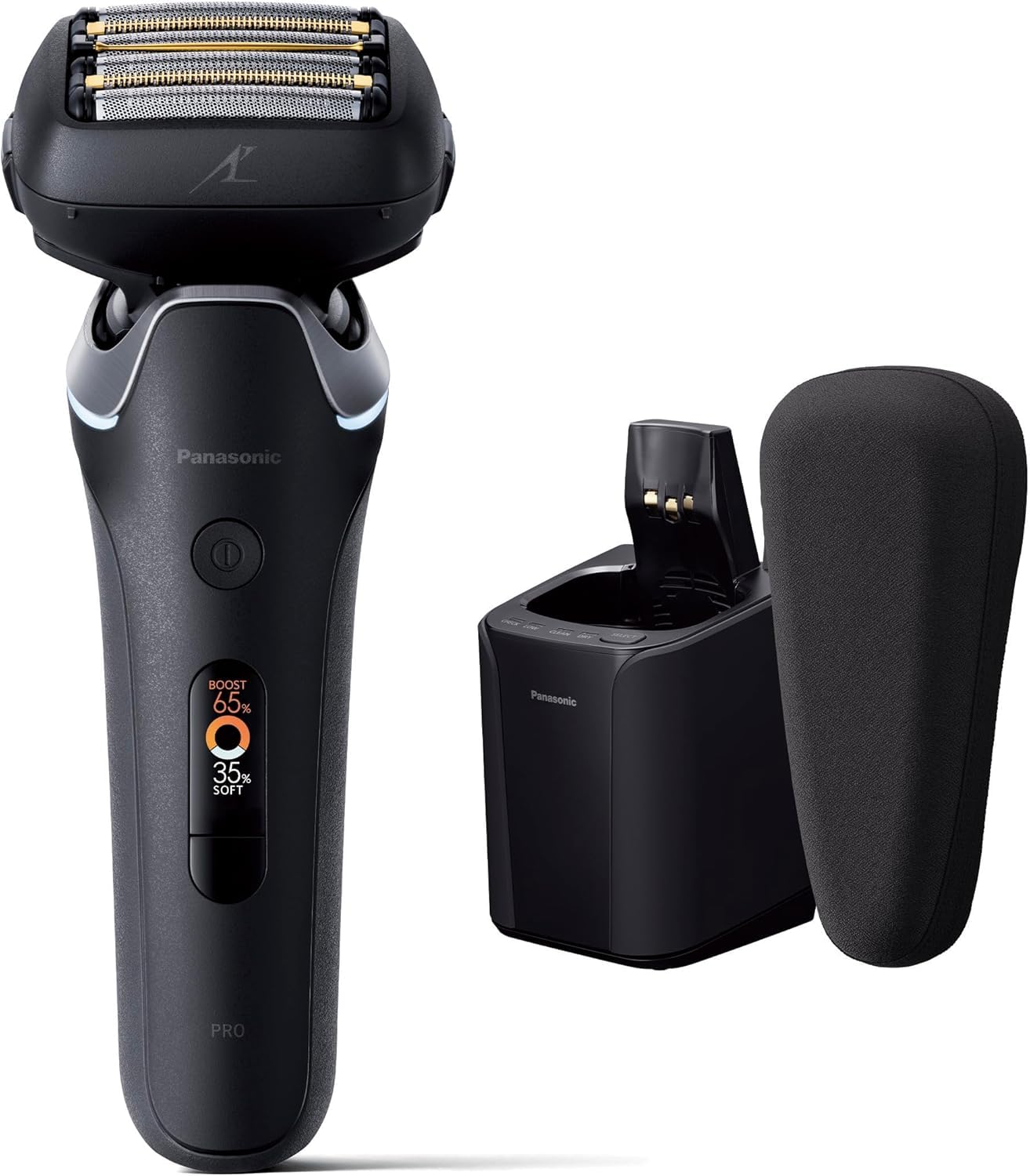 Panasonic Shaver Ramdash PRO 6-Blade Men's Electric Razor Ramdash AI⁺ Fully Automatic Cleaning Charger ES-L690U-K Craft Black