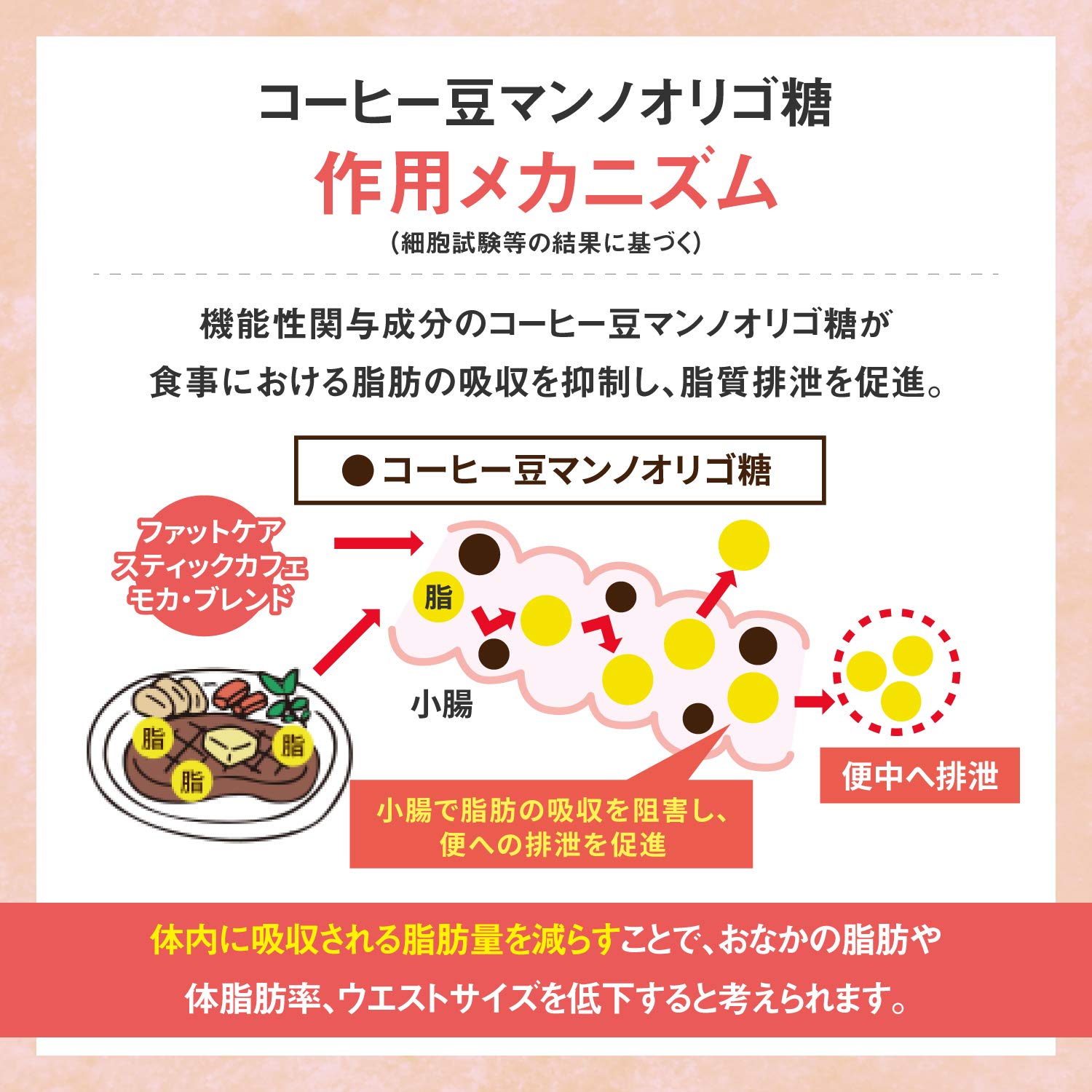 【기능성 표시 식품】다이쇼 제약 팻 케어 스틱 카페모카블렌드 3.5g×30봉지 /BMI가 높아지는 분의 배의 지방이나 웨스트 사이즈 체지방율을 저하시킨다/커피 콩 만노올리고당 배합