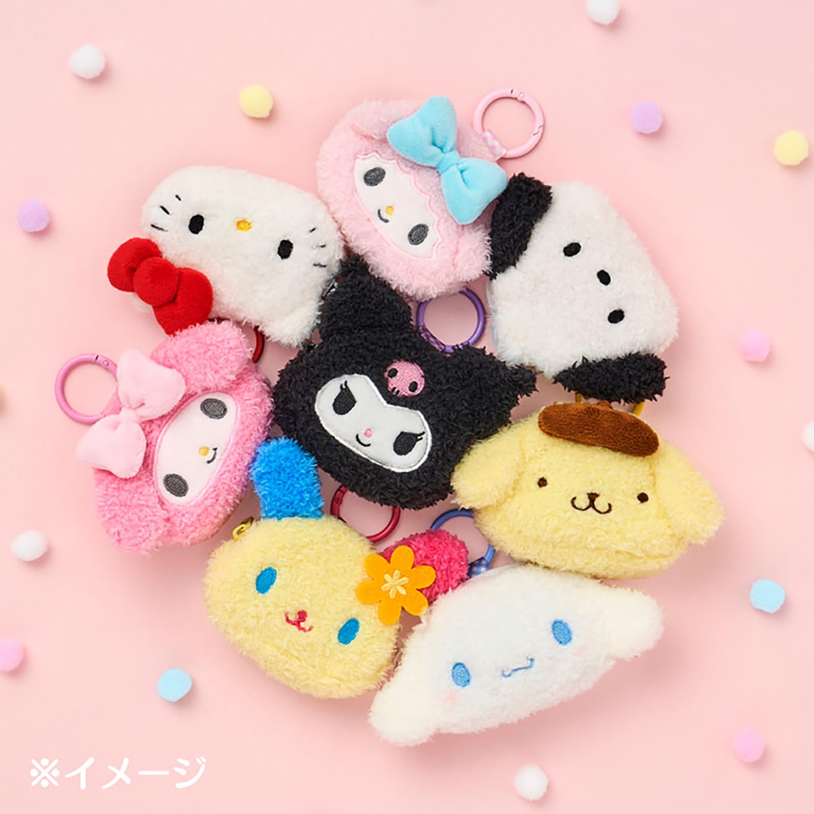 Sanrio Mini Pouch with Face-shaped Carabiner Usahana Ages 3 and up 016241