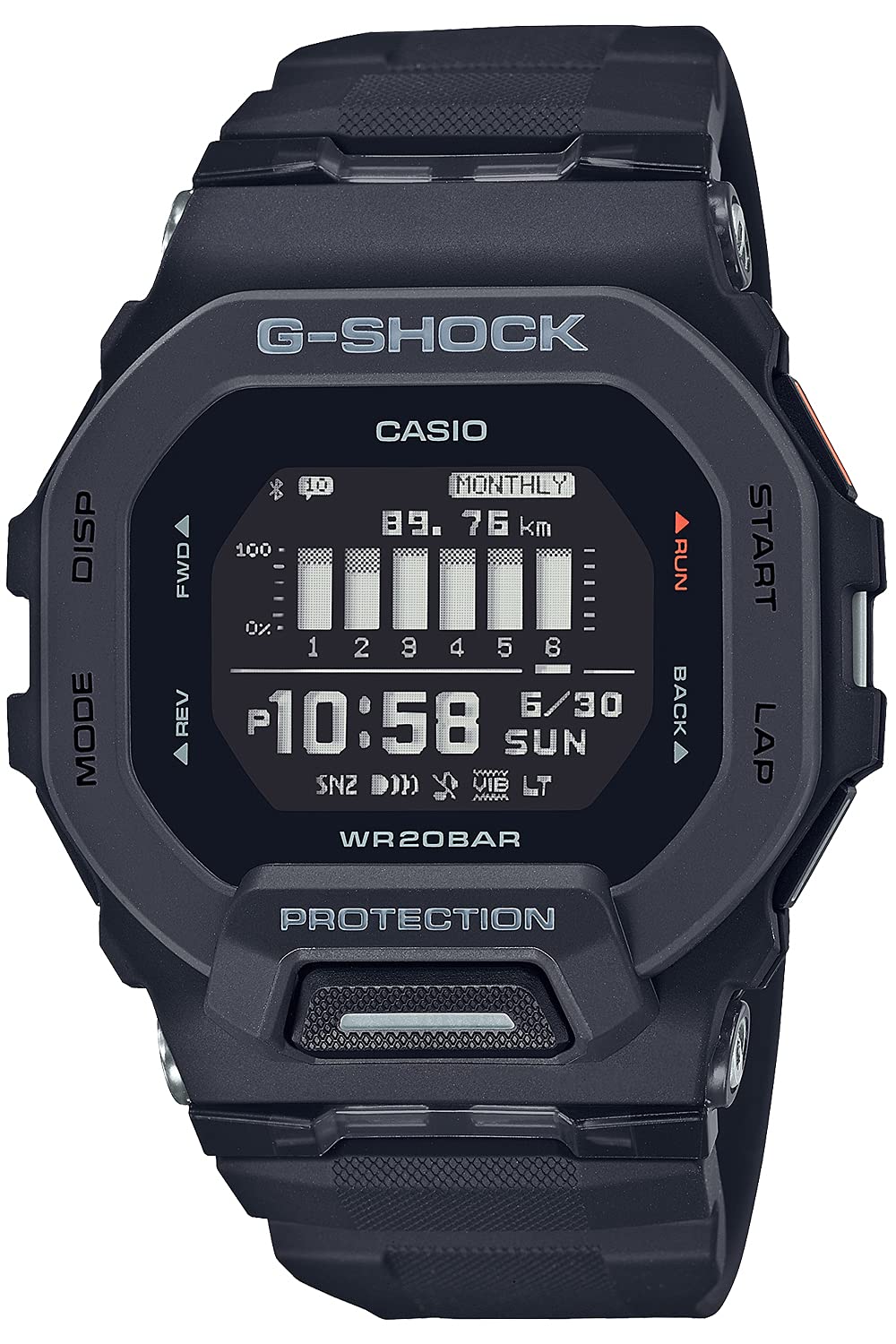 [Casio] G-Shock Watch [Domestic Genuine Product] Equipped with G-SQUAD Bluetooth GBD-200-1JF Men's Black