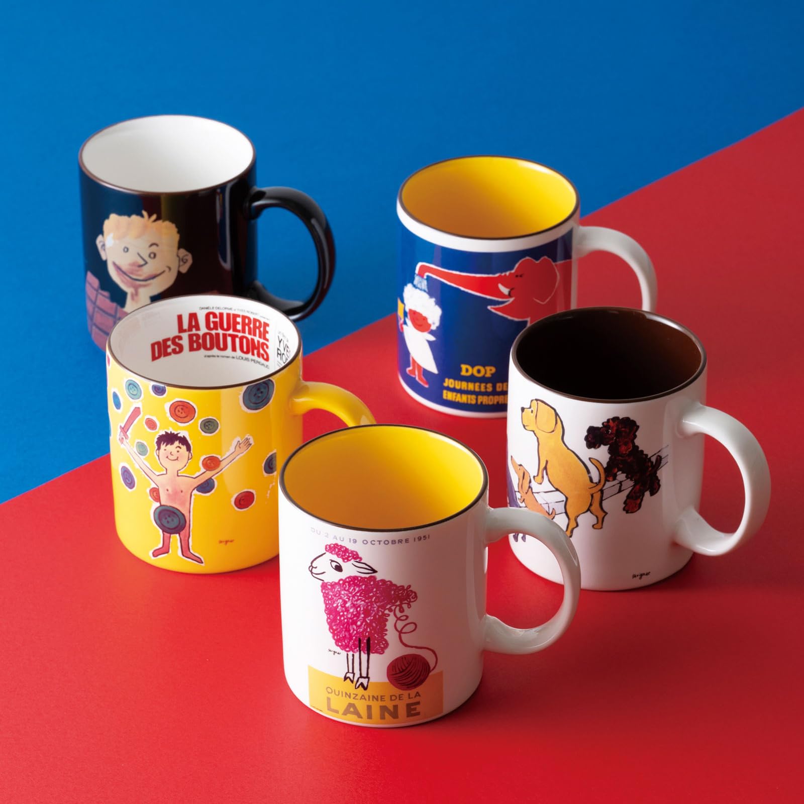 Aito Sứ Raymond Savignac Mug Dog Mẫu Sản Xuất tại Nhật Bản 274010