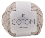 HAMANAKA Hand-knitted yarn Cotton COTON Thick type COL. 8 Greige 50g Tamamaki approx. 100m 3914
