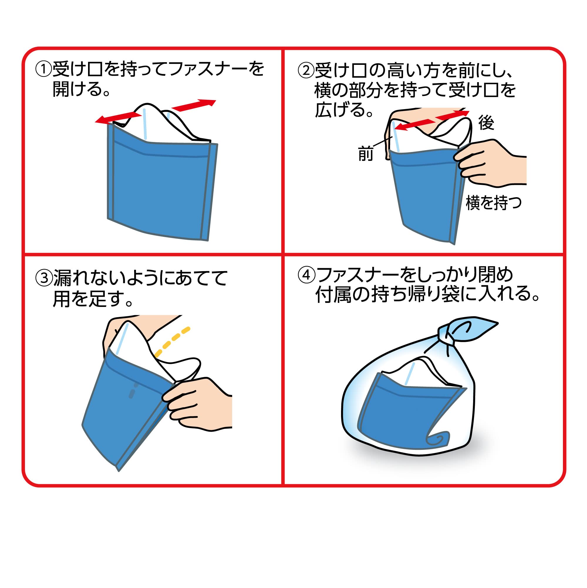 Kenyu Women's Portable Mini Toilet Purupuru Lady II 2 Pieces Emergency Expressway Secure Toilet During Earthquake Disasters, etc.