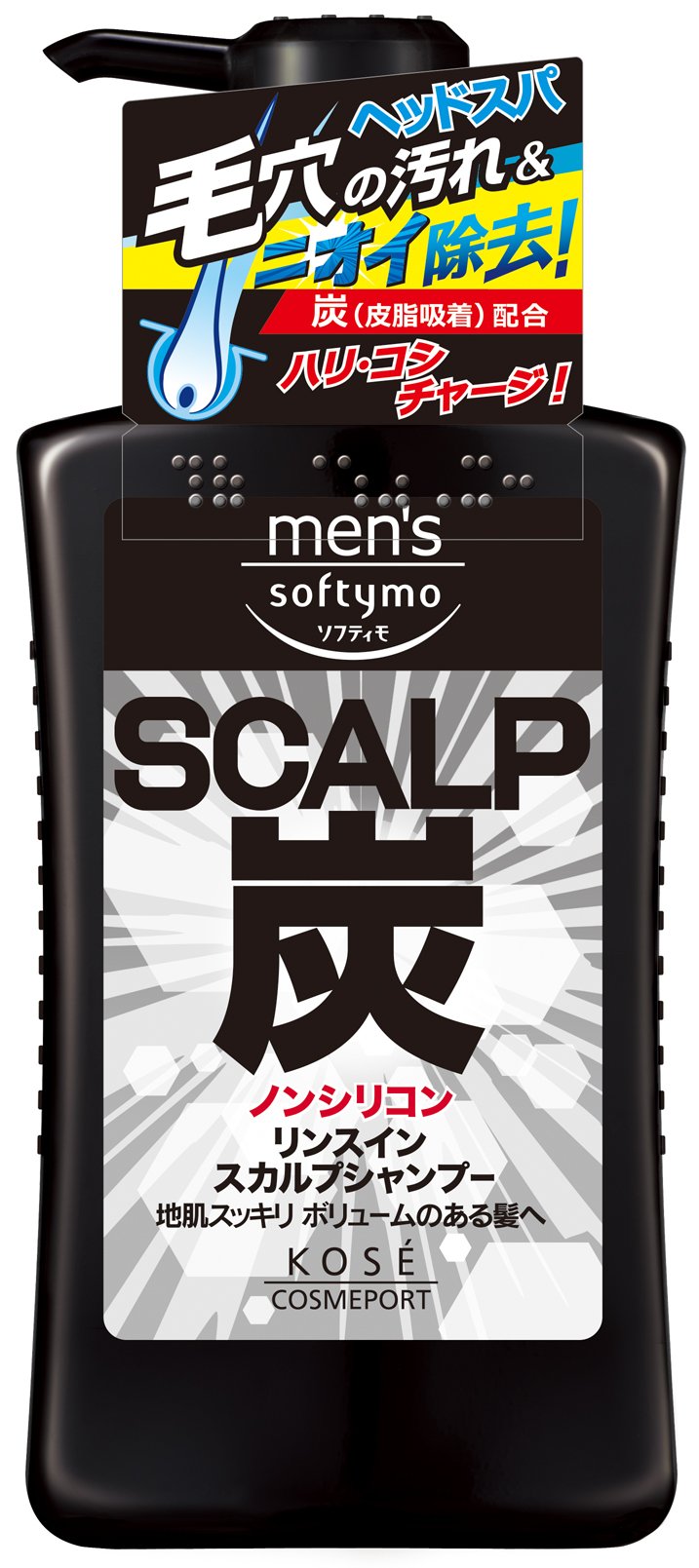 KOSE Men's Softimo Conditioner Scalp Shampoo (Charcoal) 550ml
