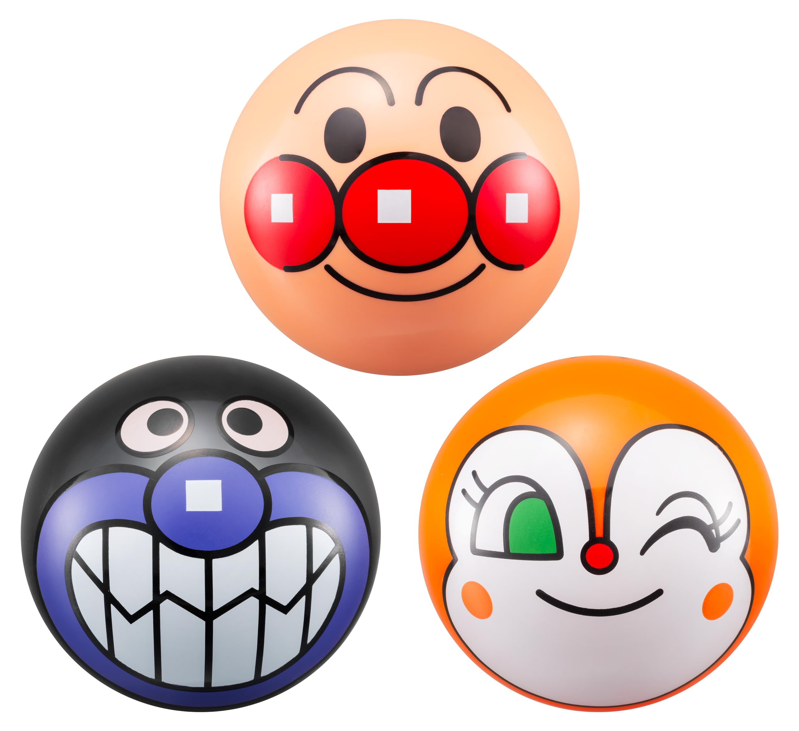 Bộ 3 Bóng Mặt Mini AGATSUMA Anpanman Anpanman, Baikinman, Dokinchan [2024]
