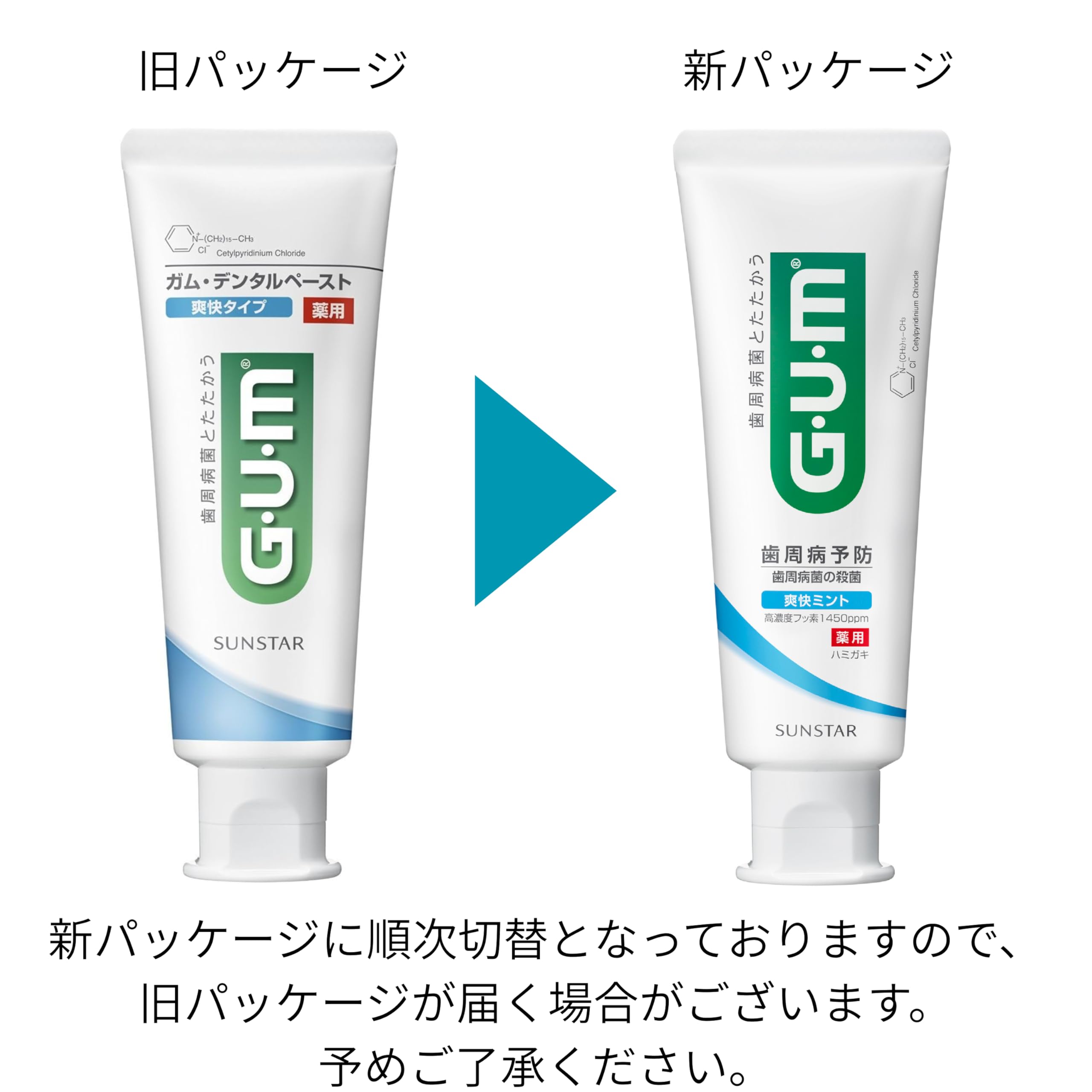 GUM Dental Paste Medicated Refreshing Type Standing 120g [Quasi-drug]