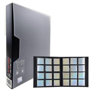 Hapira Wafer Seal Collection File, 480 pockets, case included, sleeve compatible, side insert, double-sided pocket, black mount, chocolate sticker, square sticker, black PF004