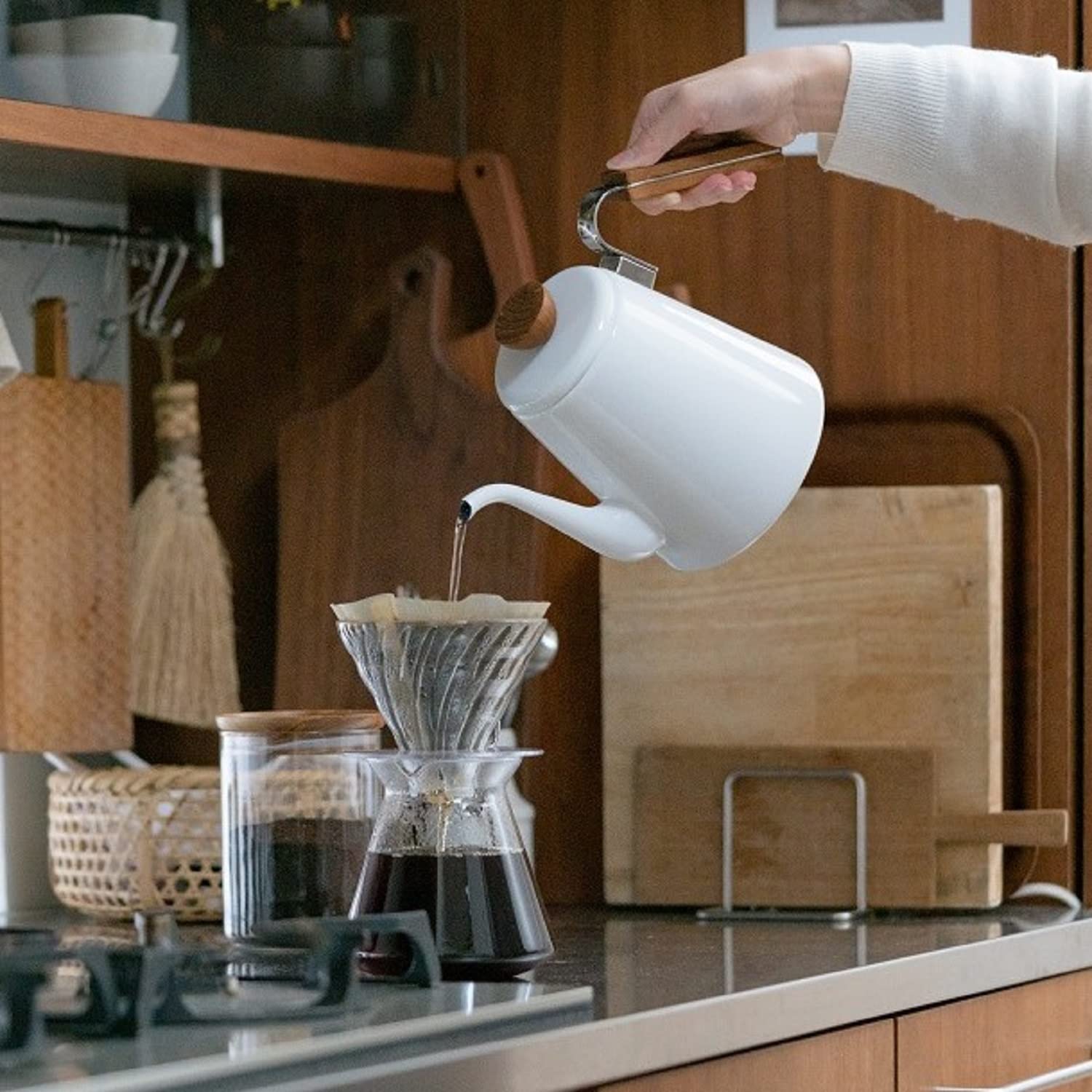 HARIO V60 Glass Brewing Kit Practical Capacity 600ml Server for 1~4 Cups Transparent JapanMade by S-VGBK-02-T