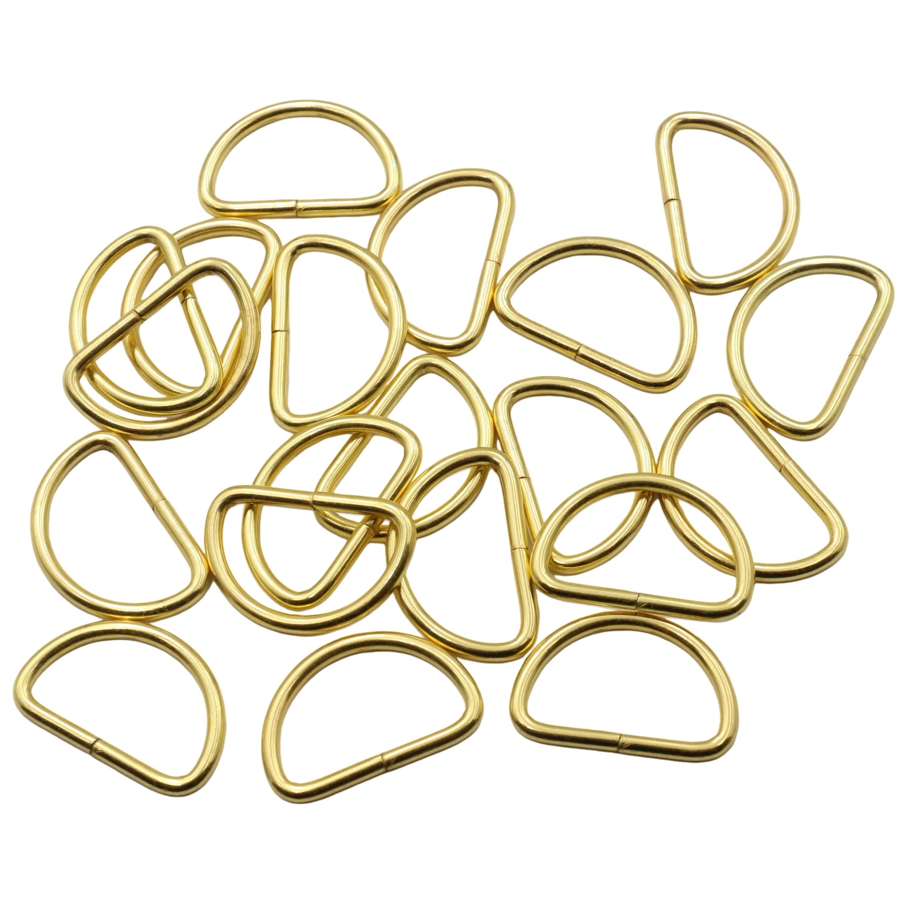 [KUKU Kobo] D-ring leather craft fittings set of 20 (inner diameter 25mm, gold)