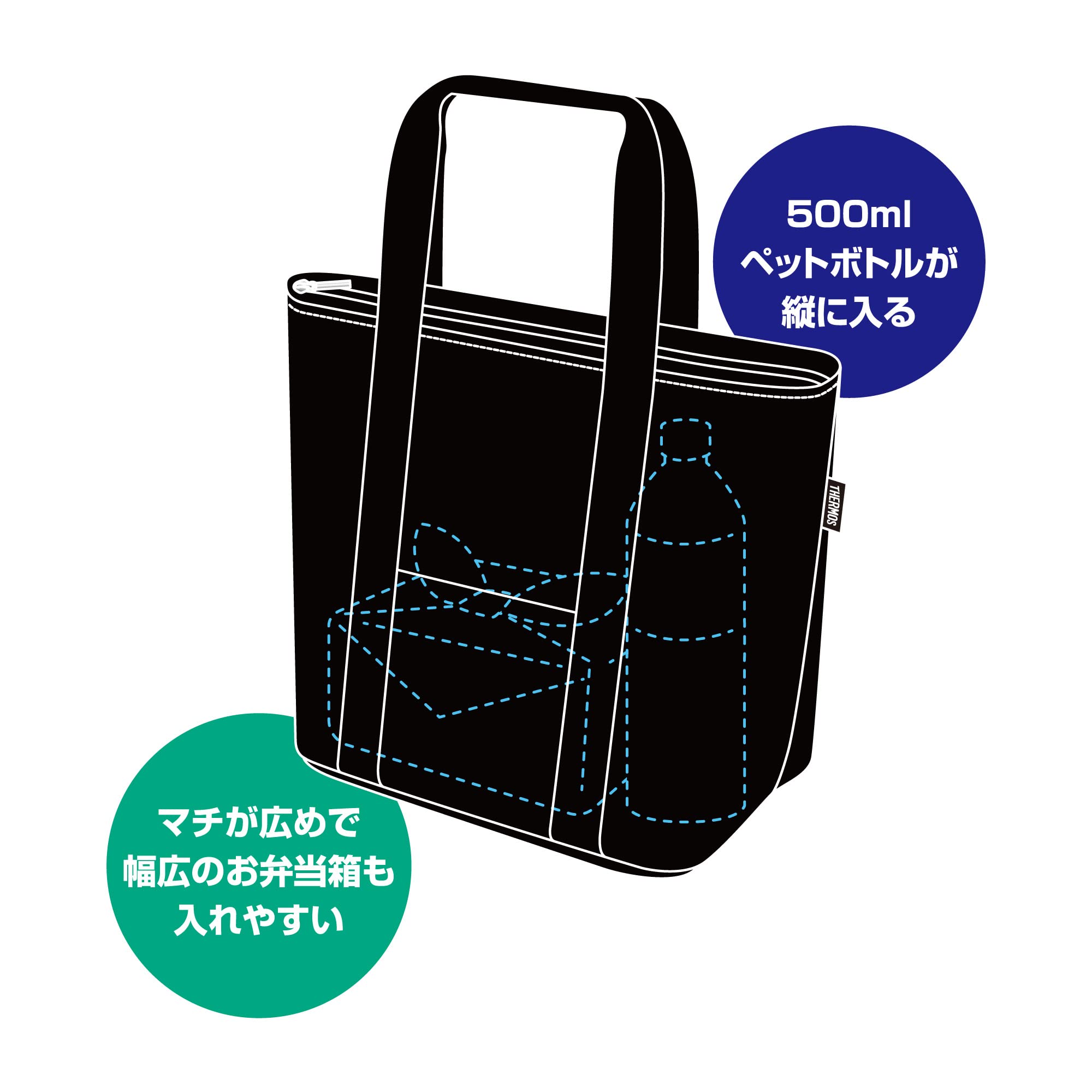 Thermos Insulated Lunch Bag 7L Mickey Black RFF-007DS BK