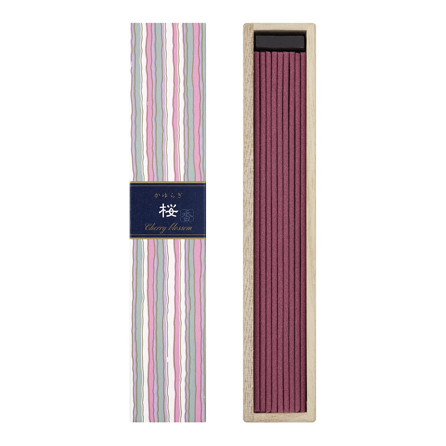 Bộ 40 cây nhang Nippon Kodo Kayuragi Sakura kèm đế cắm nhang