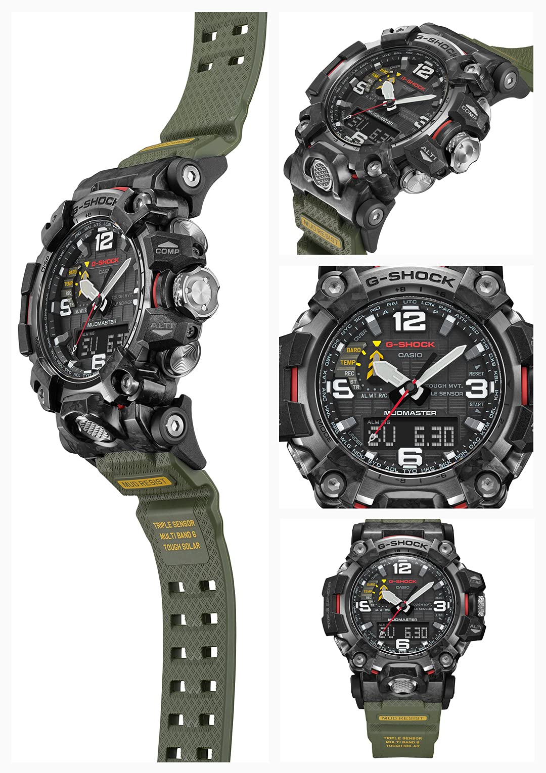 [Casio] G-Shock Watch [Domestic Genuine Product] MUDMASTER Radio Solar GWG-2000-1A3JF Men's Green