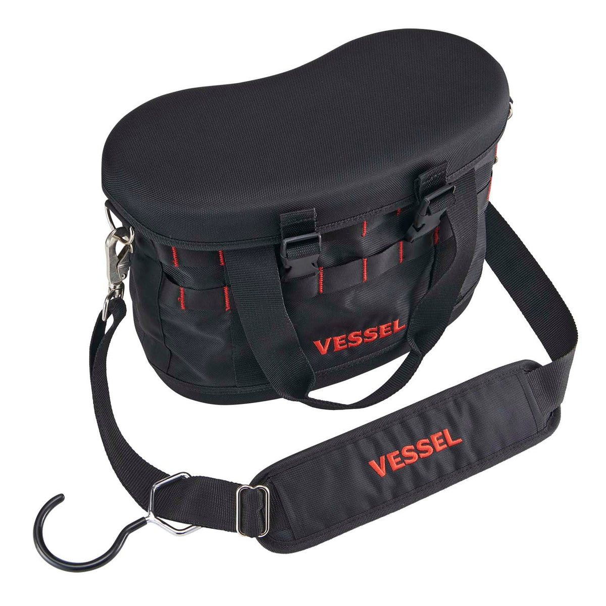 VESSEL ถังใส่เครื่องมือ Tough Fit ขนาด M พร้อมฝาปิด ถังงานไฟฟ้า มีหูหิ้วและตะขอ TBK-300F