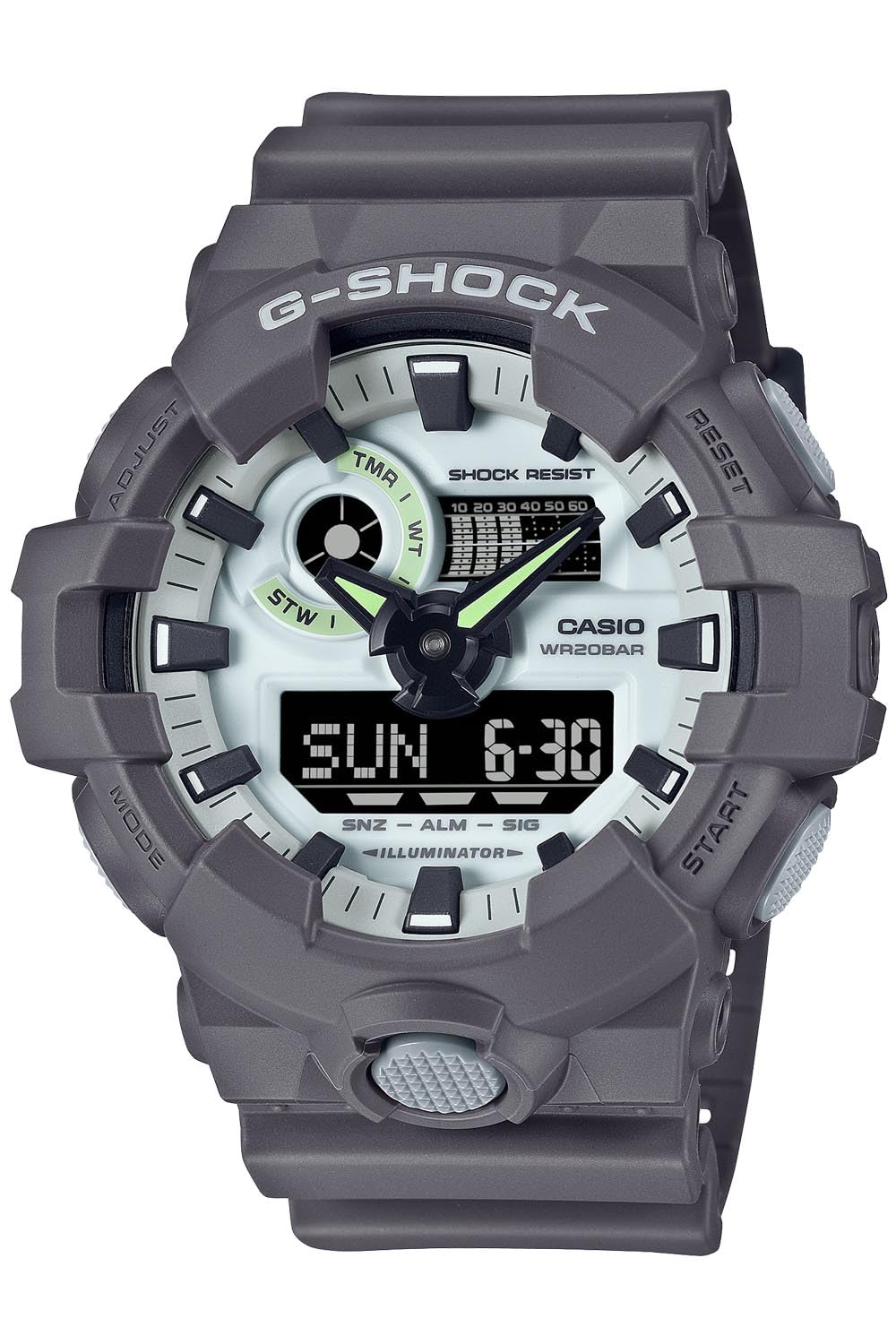 [Casio] G-Shock Watch [Domestic Genuine Product] HIDDEN GLOW Series GA-700HD-8AJF Men's Gray