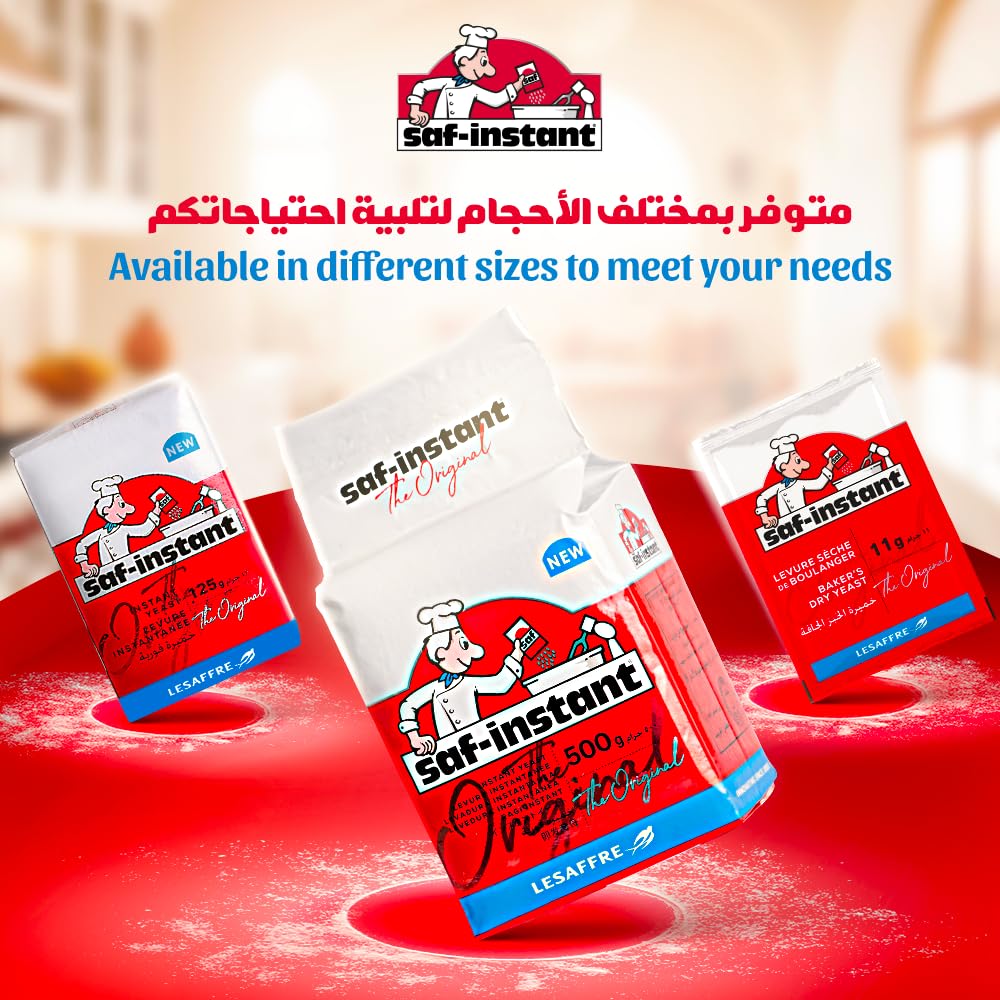 Saf Instant Dry Yeast (Red Label for Low Sugar Bread) 125g