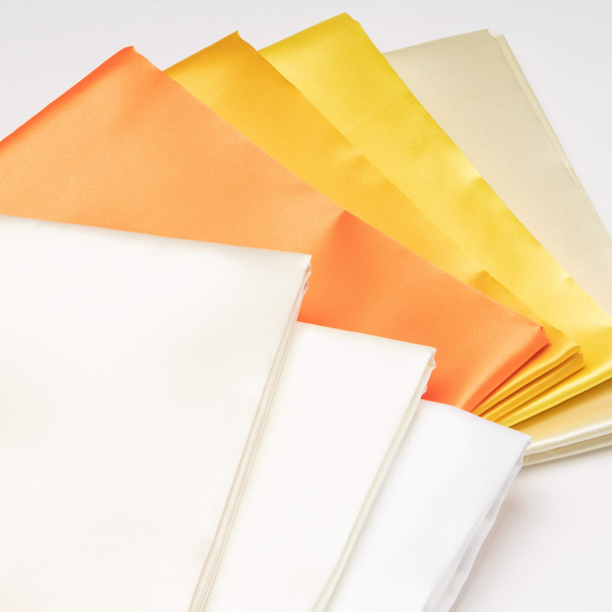 Kiyohara Silk Satin Fabric Approx. 122cm x 1m cut Col.KW White T880-1