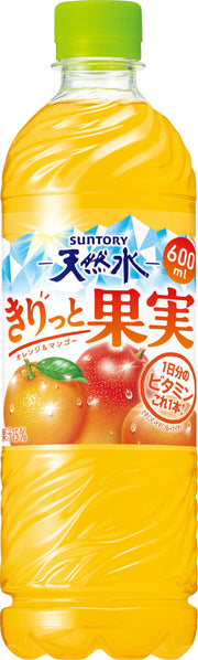 Suntory Tennensui Kiritto Fruit Orange & Mango 600ml x 24 bottles now on sale