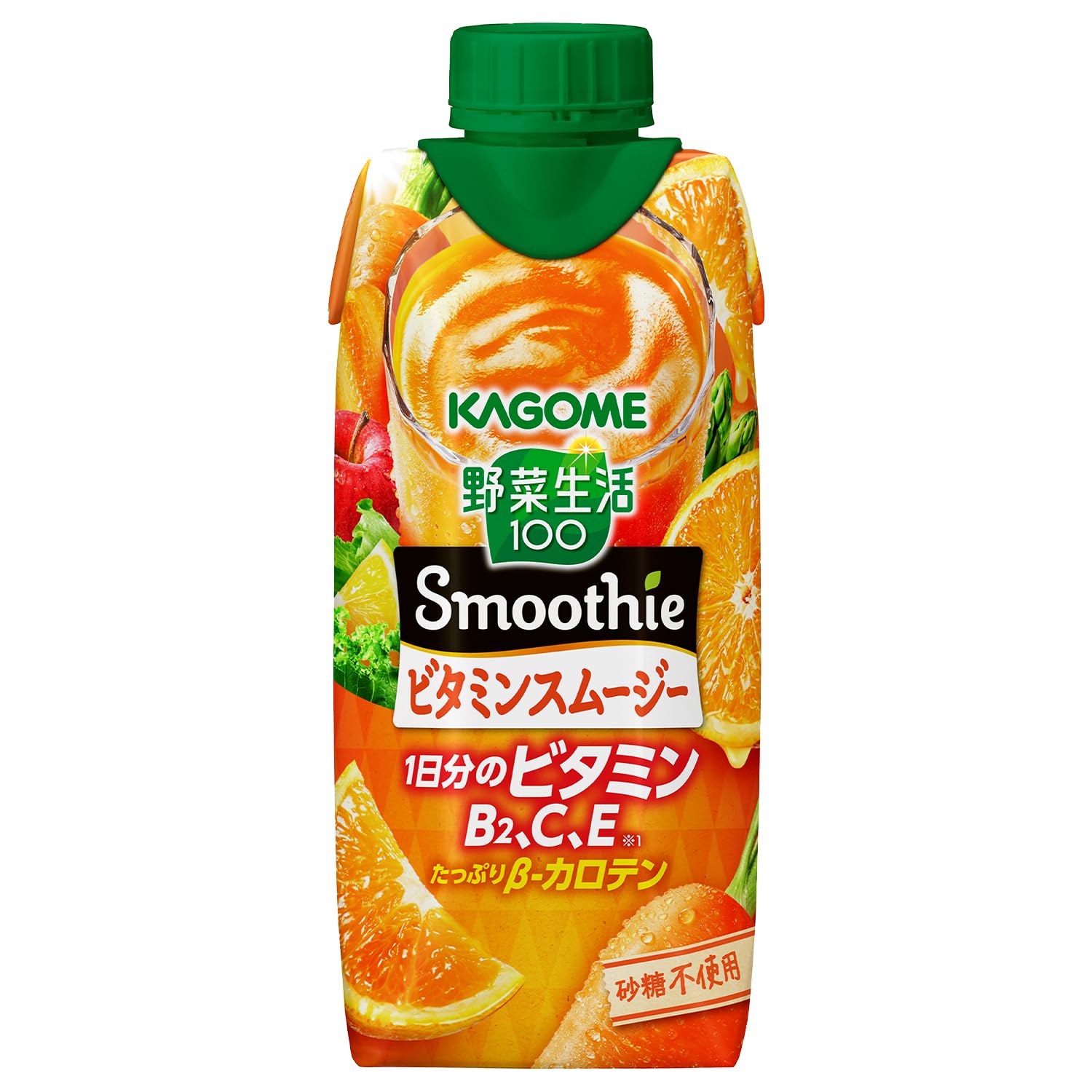 카고메 야채 생활 100 Smoothie (스무디) 비타민 스무디 330ml 종이 팩 × 12 개 (설탕 미사용 비타민 B2 비타민 C 비타민 E β- 카로틴)