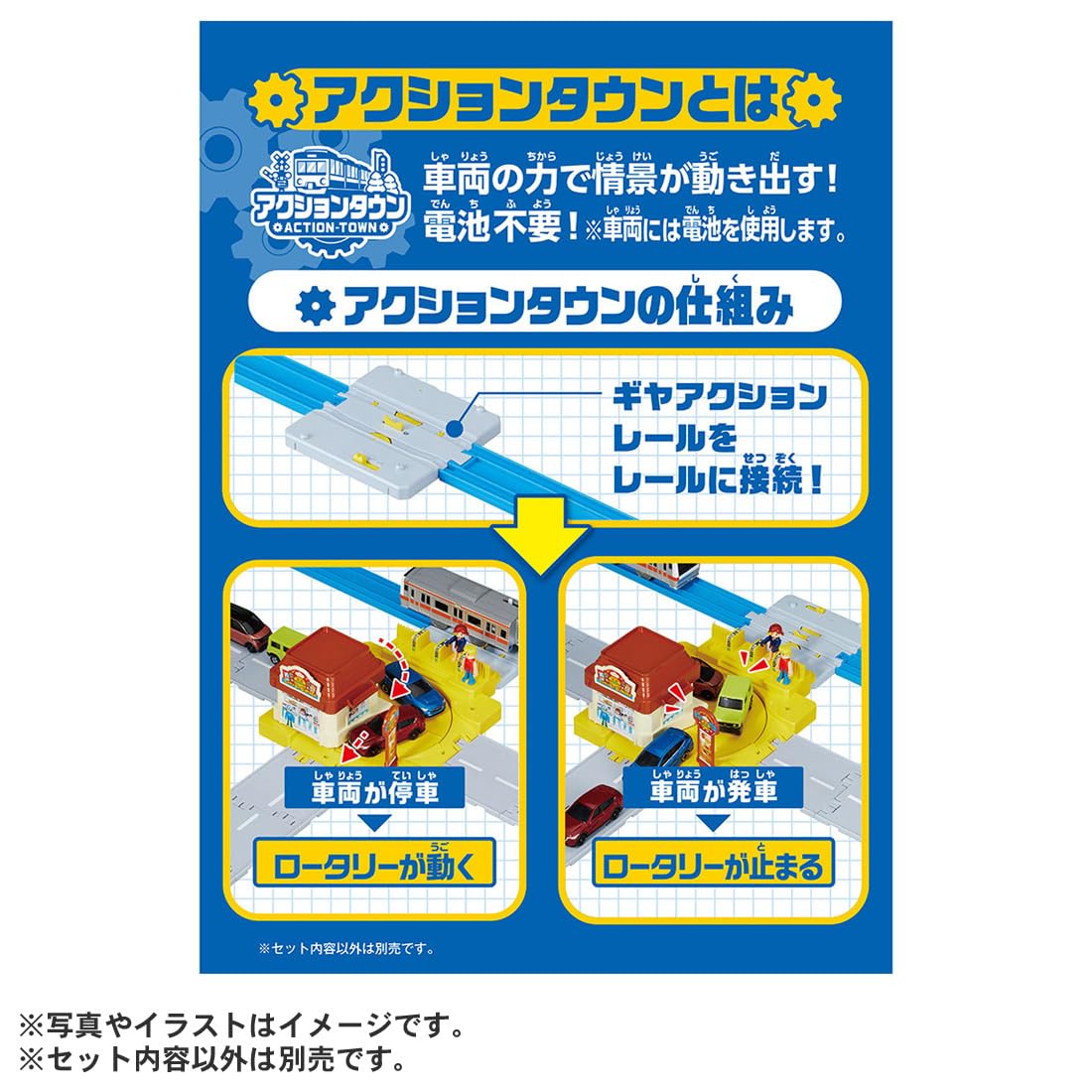 TAKARA TOMY Plarail J-12 Action Town Guruguru Drive Thru Train Toy Ages 3 and up
