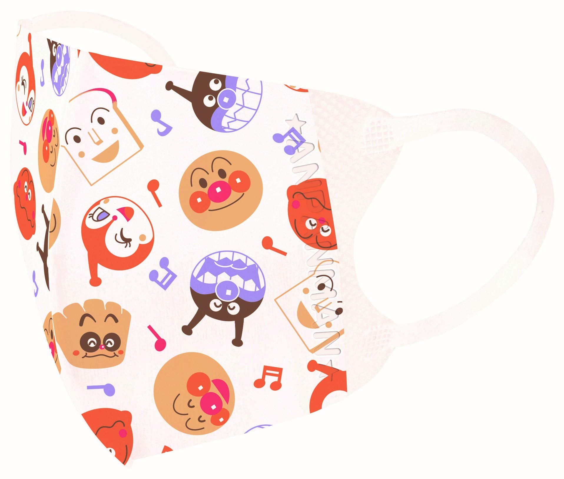 Mặt nạ 3D nhỏ Anpanman Okao và Onpu♪hoa văn