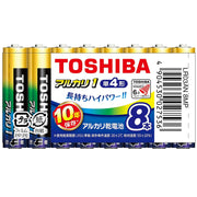 TOSHIBA (Toshiba) Alkaline batteries, AAA size, 8 pieces, 1.5V, recommended usage period of 10 years, leak-proof structure, Alkaline 1, bulk pack, LR03AN 8MP