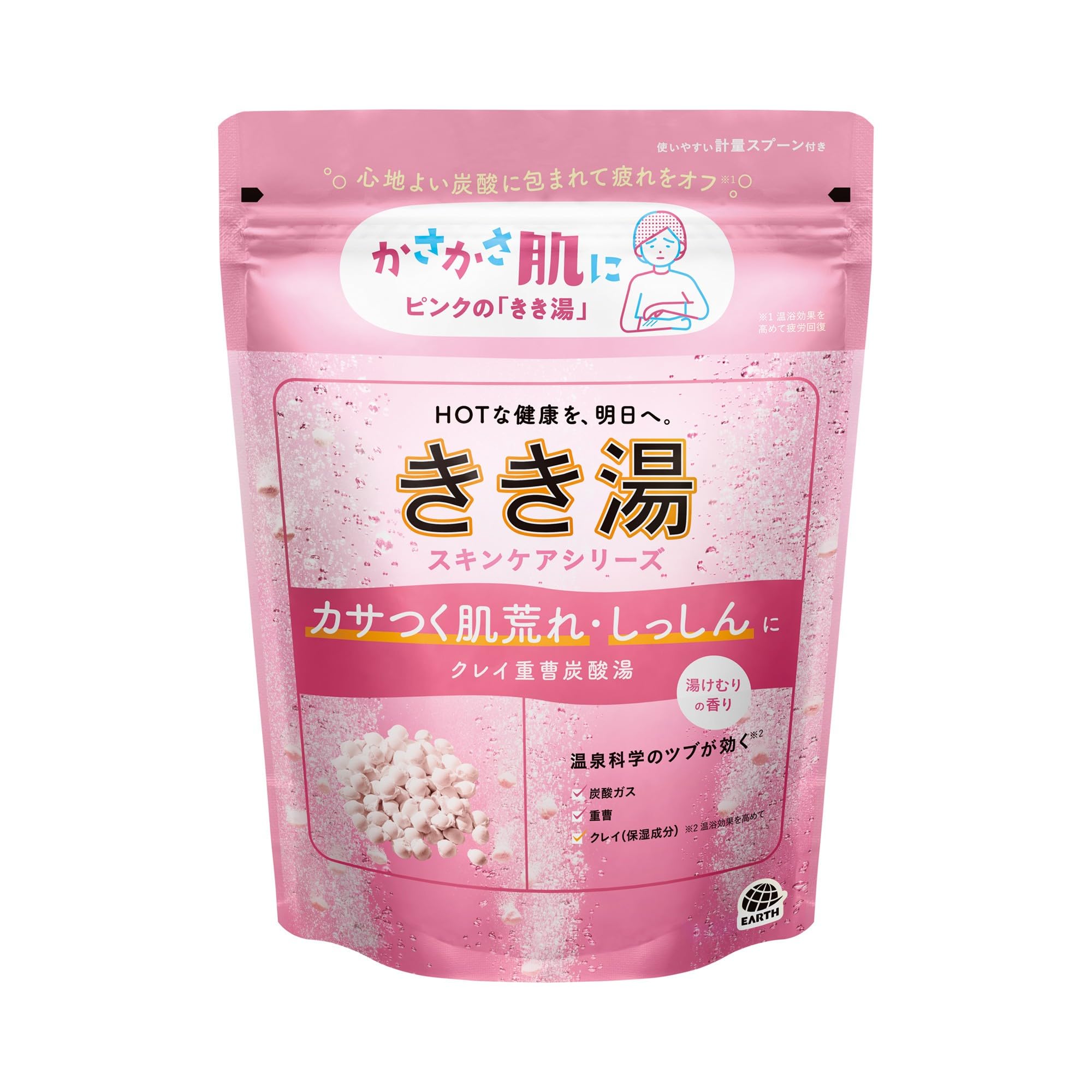 Kikiyu [Medicated Bath Salts] Clay Baking Soda Carbonated Water, Steamy Scent, 360g (approx. 12 servings) Bathclin Carbonated Bath Salts