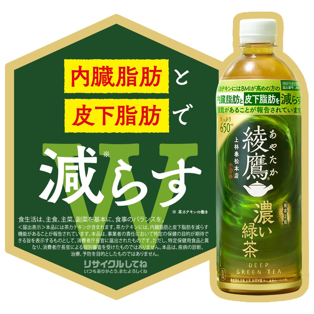 Ayataka Dark Green Tea 2L PET x 8 bottles