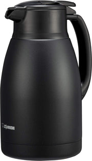 Zojirushi Mahobin Stainless Steel Pot 1.5L Pot Tabletop Wide Mouth Approximately 6.5cm Stainless Steel Vacuum Double Layer Mahobin Heat/Cold Matte Black SH-HC15-BM