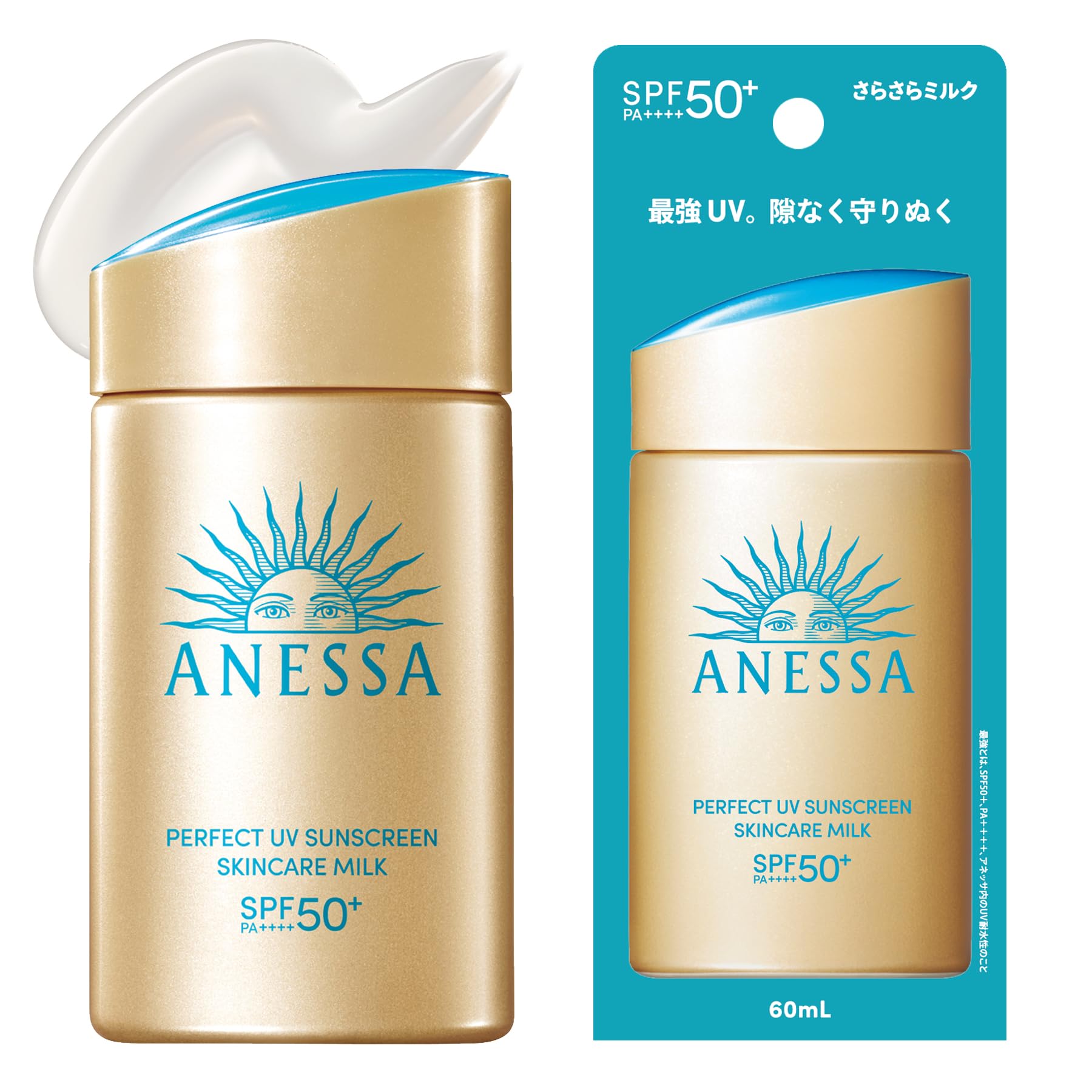 [Anessa] UV Skin Care Milk NA (60mL)/Sunscreen/Perfect UV/SPF50+ PA++++/Face/Body/Smooth Milk