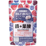 Orihiro Delicious Chewable Supplement Iron + Folic Acid 120 Tablets