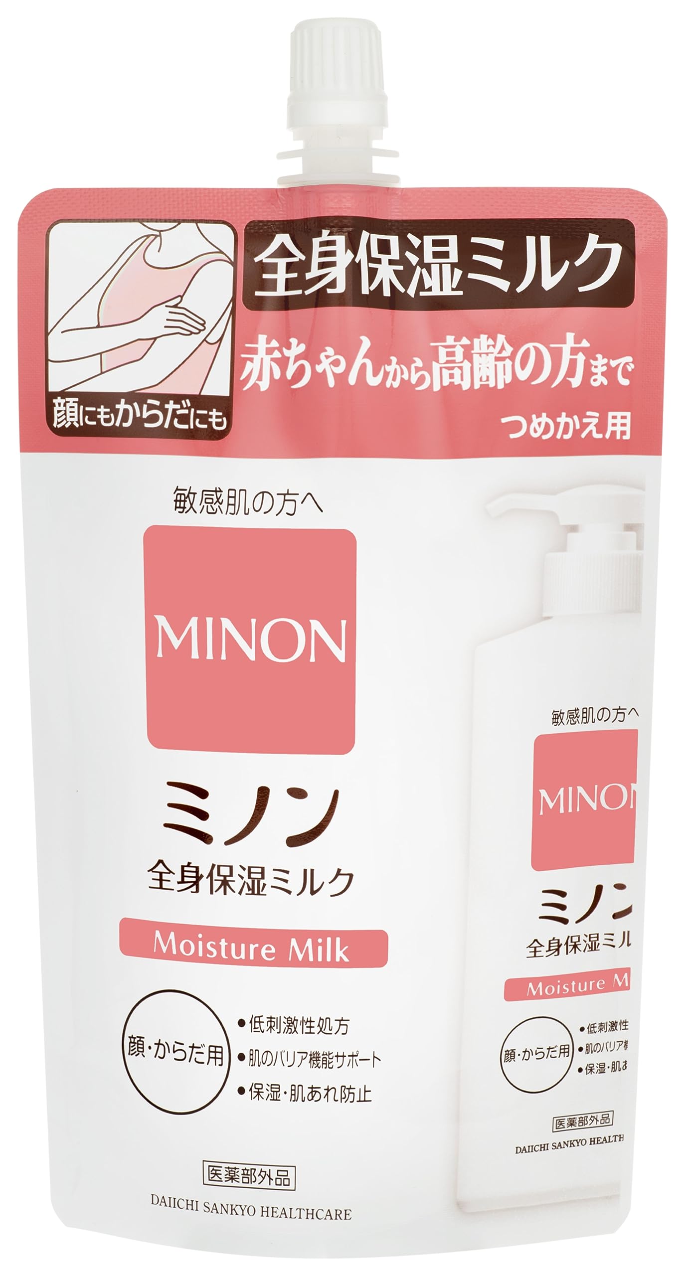 미논 전신 보습 우유 리필 320mL 바디 밀크 민감 피부 피부 저것 방지 보습 건조 대책 약산성 저자극성[의약부외품]