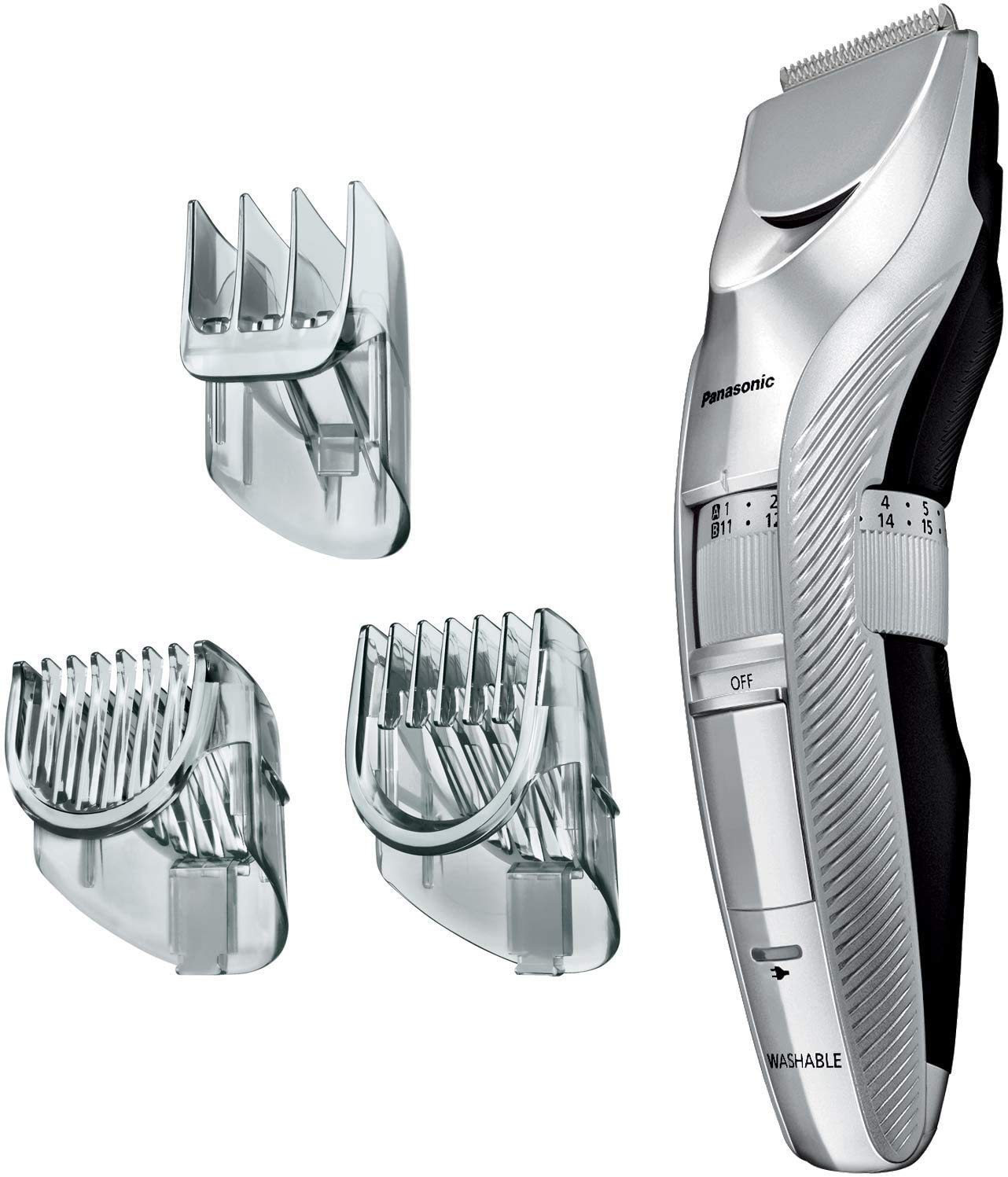 Panasonic hair cutter hair clipper two-block compatible rechargeable AC type silver tone ER-GC75-S