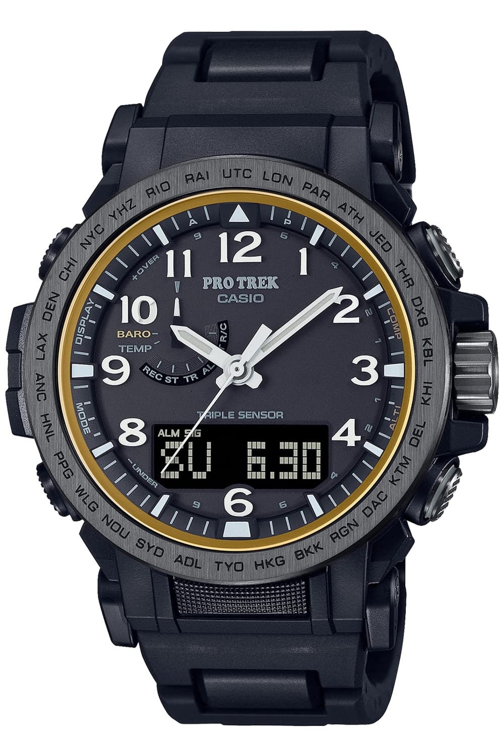 [Casio] Protrek Watch [Domestic Genuine Product] Climber Line Radio Solar Biomass Plastic PRW-51FC-1JF Men's Black