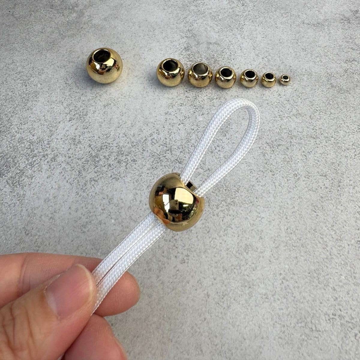 Milty Craft Handicraft Beads Parts Balls Round Gold 5 Pieces Outer Diameter 18mm (Hole 9.5mm)