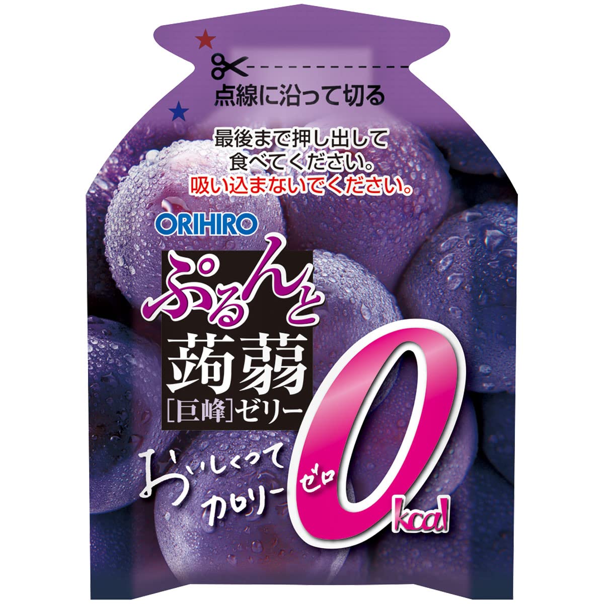 Orihiro Plandue Purunto Konjac Jelly Pouch Zero Calorie White Peach + Kyoho 12 miếng x 6 túi