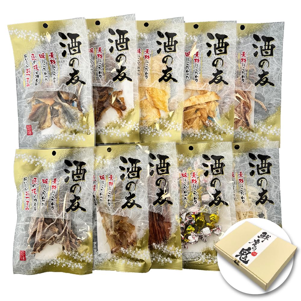 Freshness Oni Seafood Snack Set 10 Selections Cosmetic Box Delicacy Arume Surume